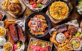 A tempting spread of barbecue dishes, proving why catering from The Pioneer BBQ is a hit.